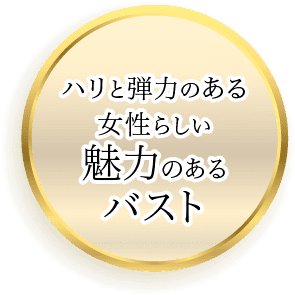 ハリと弾力のある女性らしい魅力あるバスト